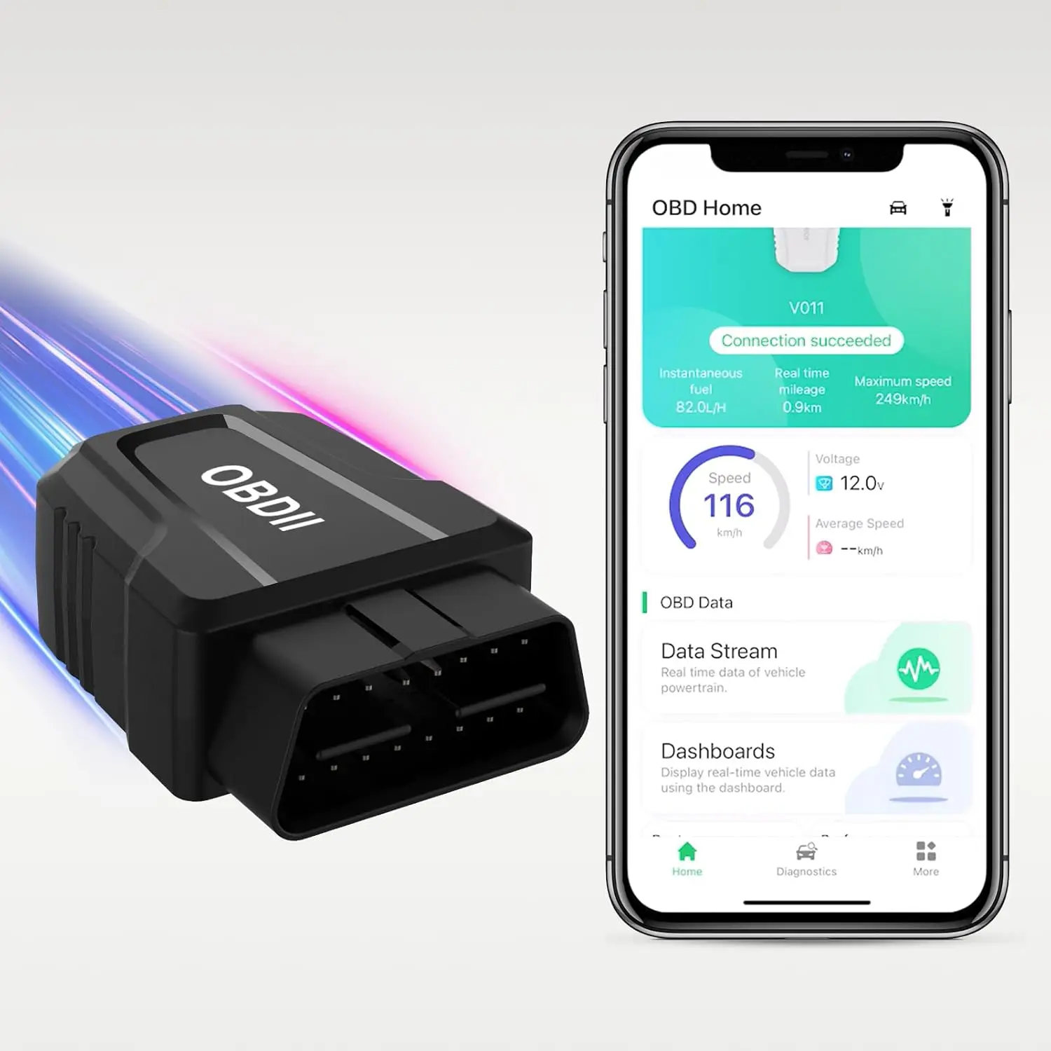 

V011 OBD2 сканер Bluetooth 5,4 диагностический сканирующий инструмент беспроводное автоматическое подключение четкий/сброс считыватель кодов ошибок двигателя для iOS/Android