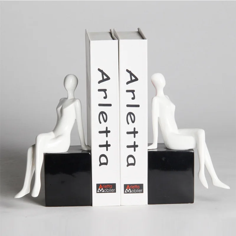 Imagem -02 - Estilo Nórdico Estante Moderna Simples Livro de Arquivo Bookends Estudo Escritório Sala Loja Decoração de Casa Artesanato Par