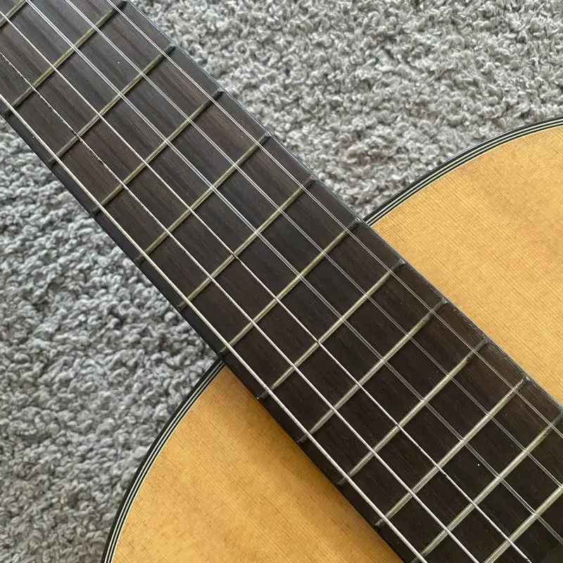 

F759 Классическая гитара Caraya 39 дюймов из натуральной ели с глянцевым красным деревом, 19 ладов для начинающих, цена продаж