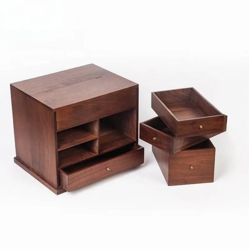 

Retro simple solid wood jewelry storage box