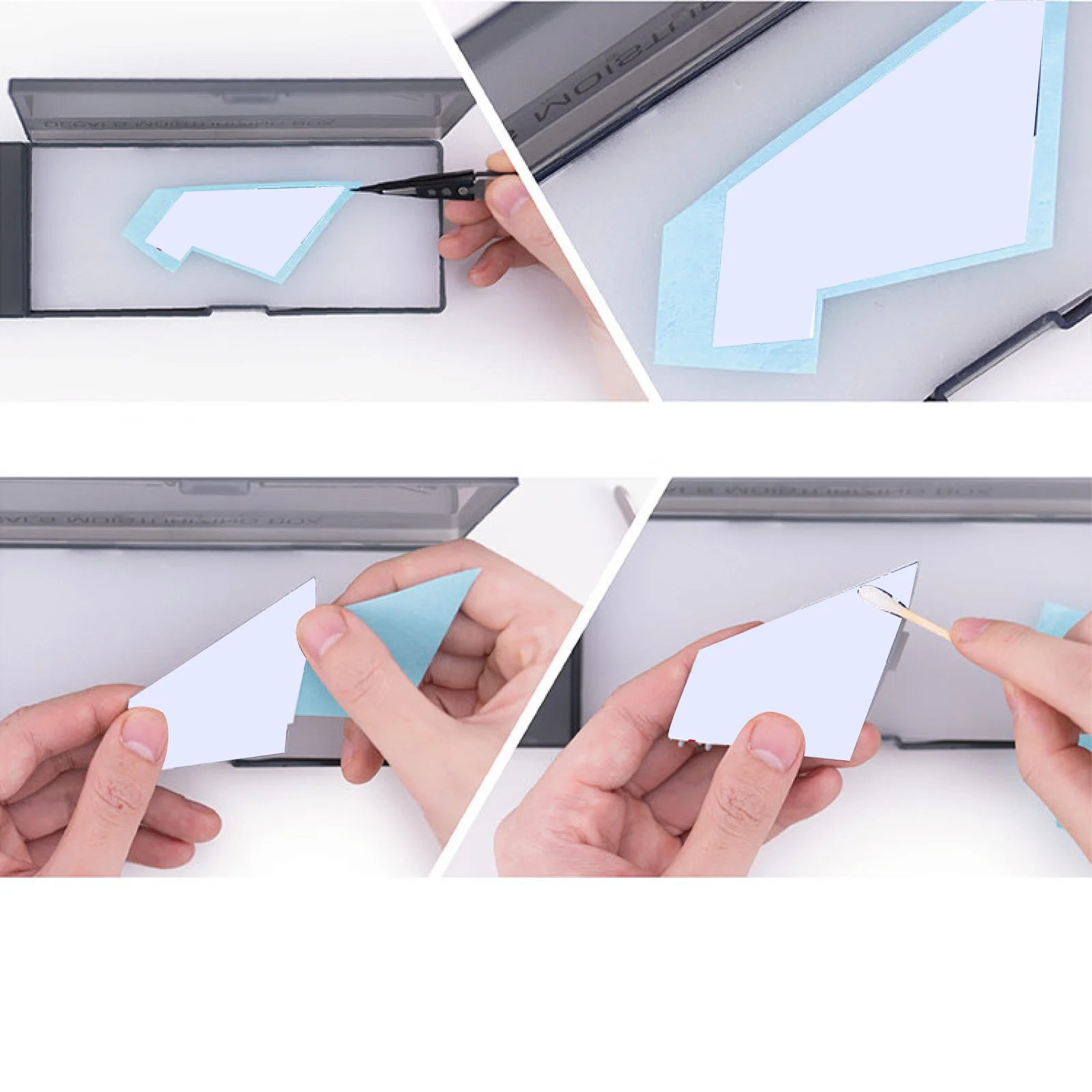 Scatola adesiva per decalcomanie per acqua fai-da-te per strumenti modello Gundam Artigianato per hobby Scatola idratante Strumento idratante a lungo termine