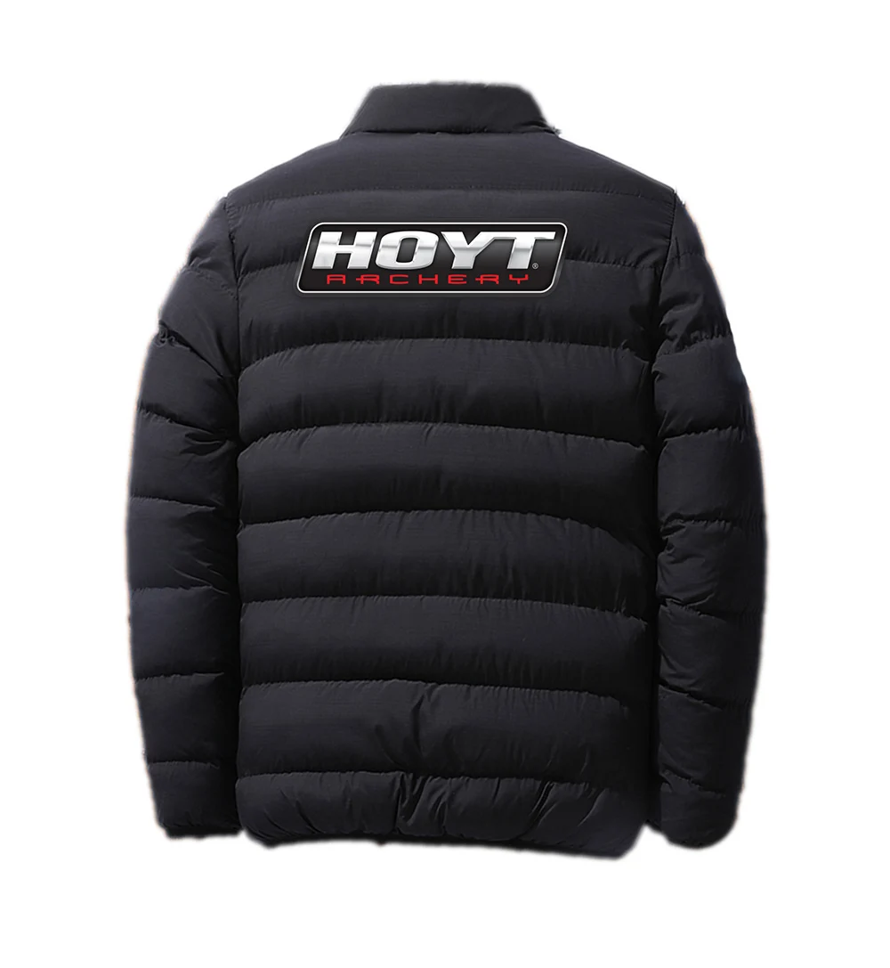 2024 HOYT Archery Huntinger Bows Men New Autumn and Winter Printing Stand Collar Breathable Cotton-padded Jacket Warm Coats Tops