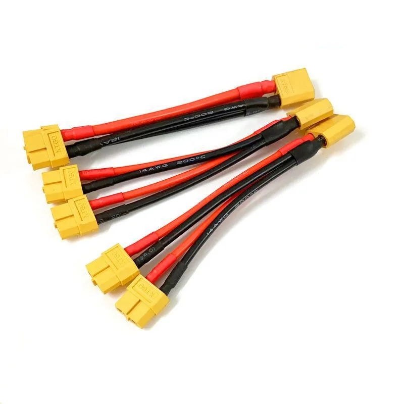 XT60 1 to 2 1 to 3 Parallel Battery Connector Cable Dual Extension Y Splitter/ 3-Way 14AWG Silicone Wire for RC Battery Motor