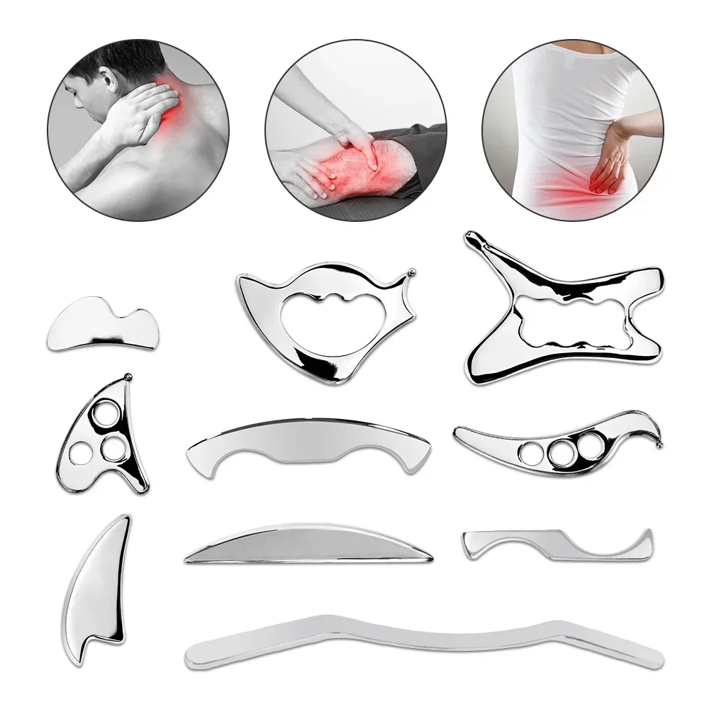 

Инструмент для скребка мышц из нержавеющей стали, инструменты для скребкового массажа для физиотерапии, скребок для массажа Гуаша, инструменты IASTM для тела