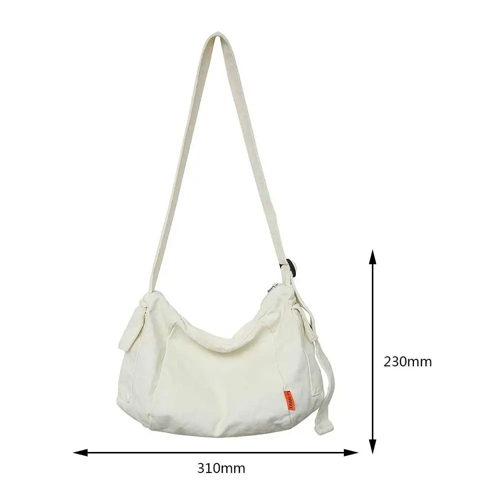 Student Casual Medium Shoulder Bag Women\'s Canvas Fabric Y2K School Book Laptop Bag Crossbody Bag