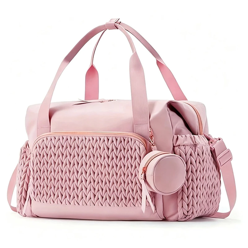 Diaper bag handbag, outdoor large-capacity sanitary travel bag, labor bag, baby bag with milk bottle holder