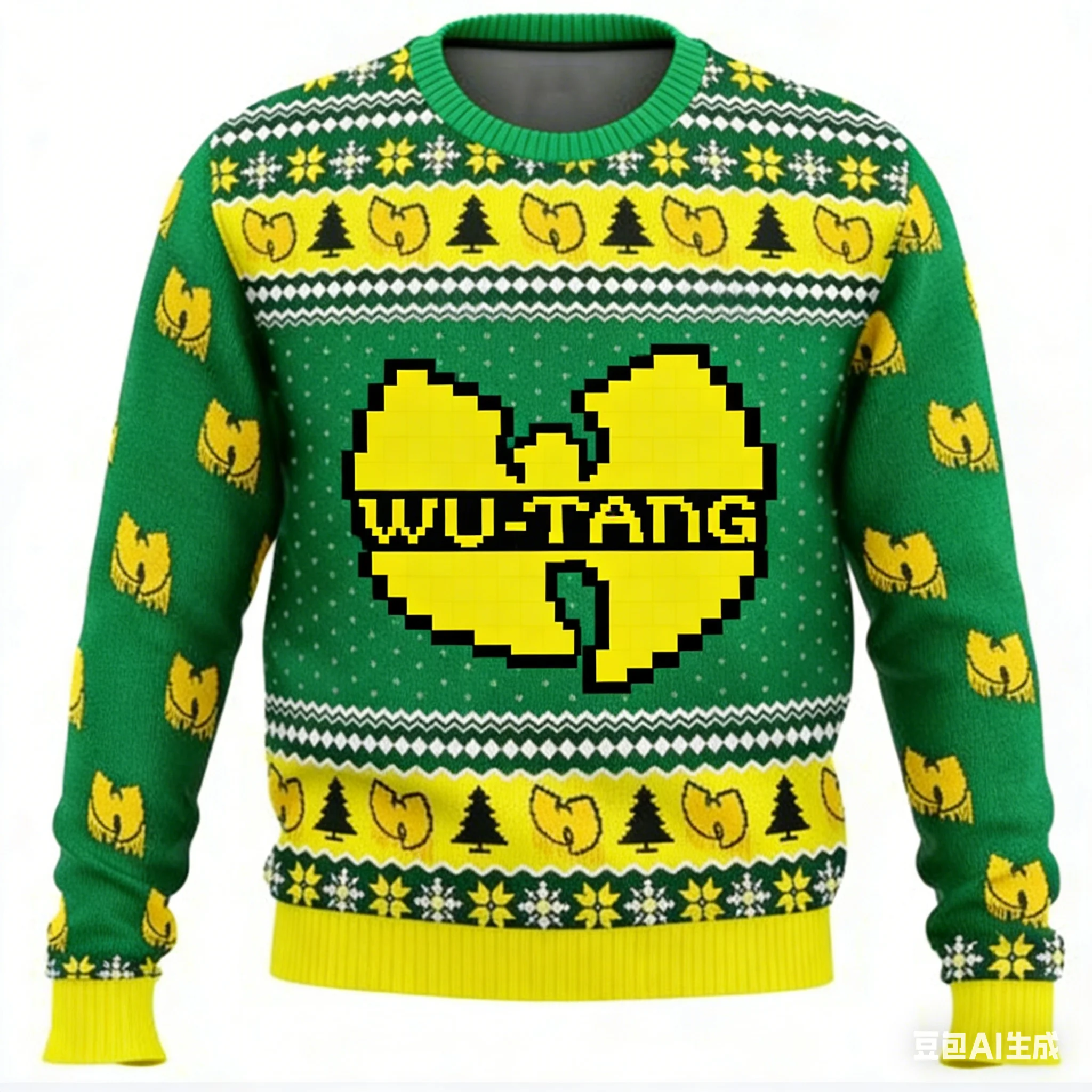 نعم، هذا هو وقت عيد الميلاد يو وو تانغ عشيرة الموسيقى 2026 موضة جديدة عيد ميلاد سعيد الرجال والنساء تي شيرت بأكمام طويلة