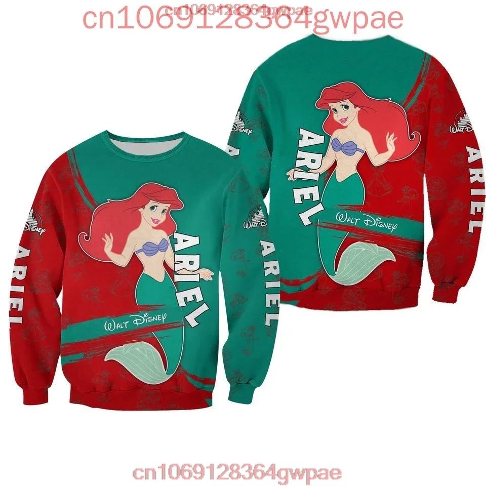 The Little Mermaid Ariel Christmas Sweater Men's Women's 3d Print Ugly Sweater Disney Casual Sweatshirt Ugly Christmas Sweater