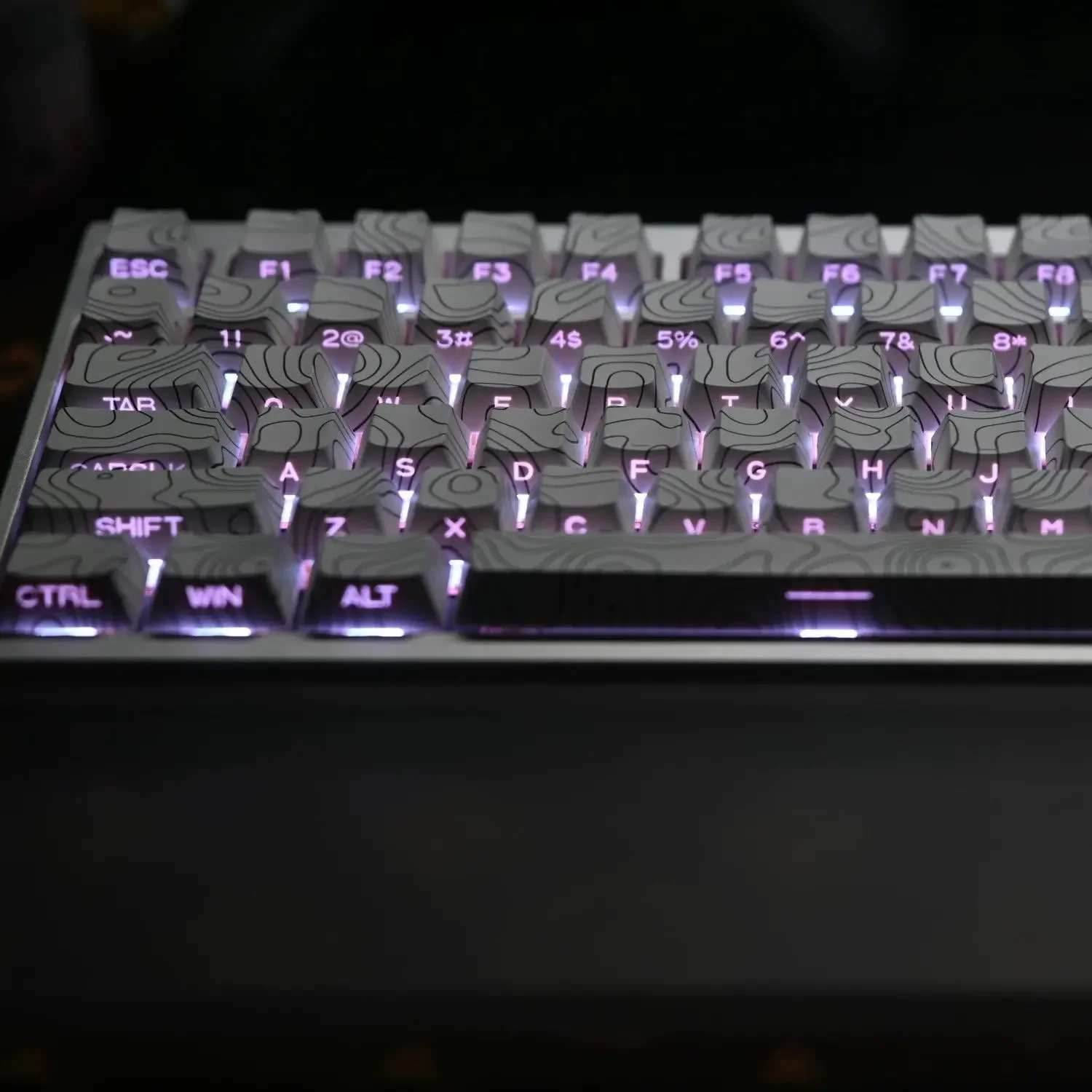 Contour original side engraved keycap PBT creative personalized light-transmitting keycap customization