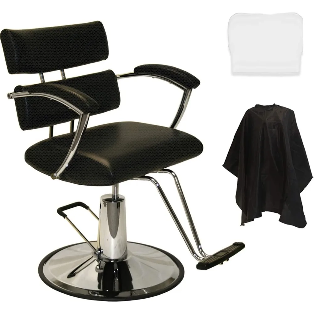 

Plus Line Heavy Duty Extra Large Deluxe Steel Reinforced Hydraulic Lift Styling Chair (Black)
