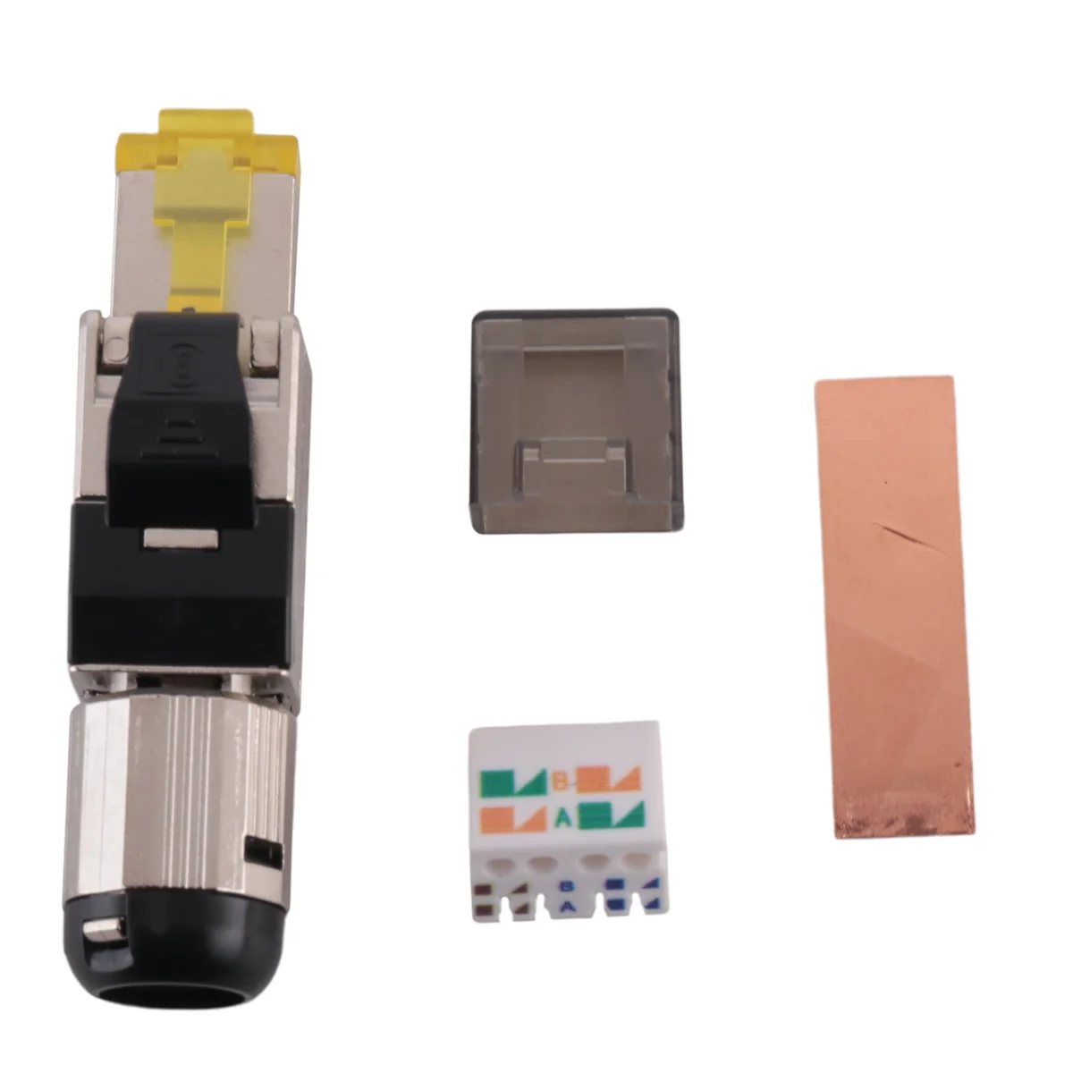 Ferramenta de 6 pacotes com blindagem gratuita RJ45 Cat 8, plugue de terminação de campo Cat8, conector Cat8, plugue Cat8