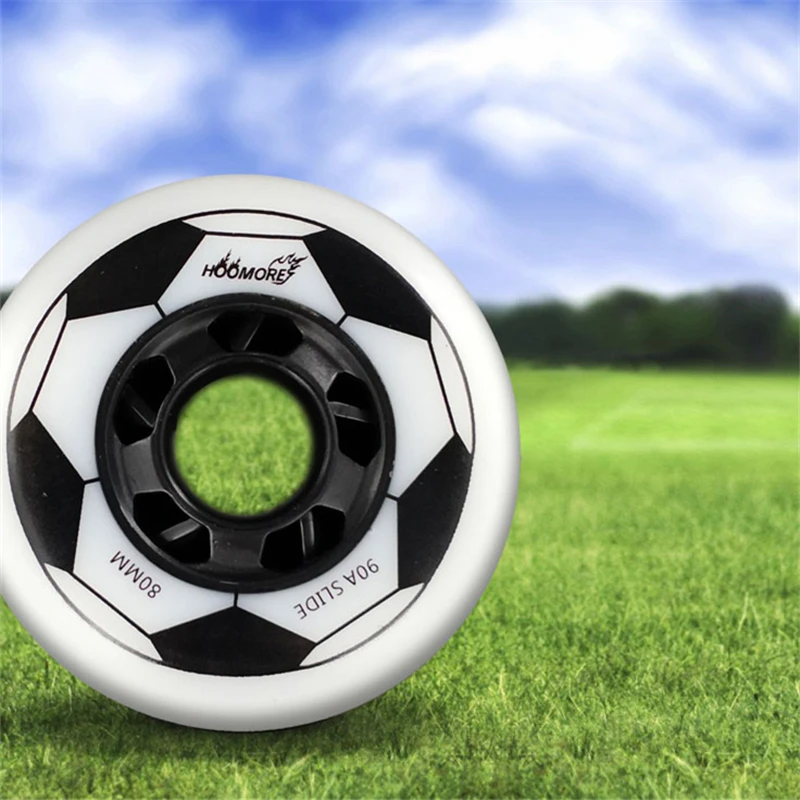 سوبر تستحق 90A 80 مللي متر 76 مللي متر 72 مللي متر عجلة التزلج على الجليد مع كرة القدم الطباعة الشريحة التزلج الإطارات 72 76 80 مضمنة Ruedas 8 قطعة/الوحدة