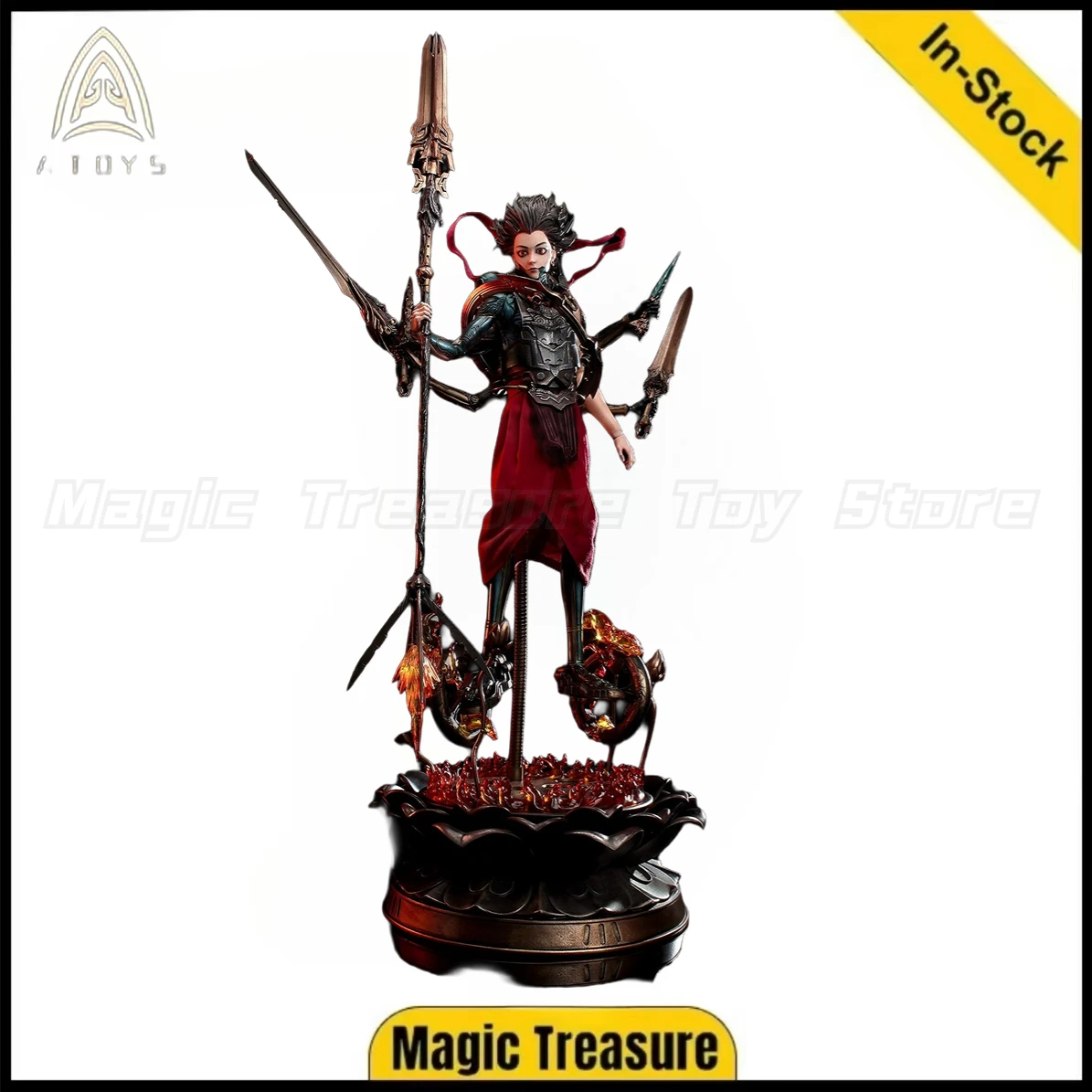 

【In Stock】Original ATOYS AT-001 Dark Myth Nezha Action Figure Toy Ornament Collection Gift