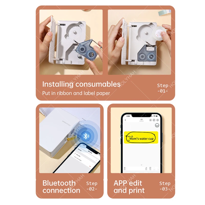 Imagem -05 - Nova Nimbot B18 Mini Bluetooth Color Label Maker Impressora de Bolso Transferência Térmica com Presente Manter 10 Anos Etiqueta à Prova Impermeável Água 2023