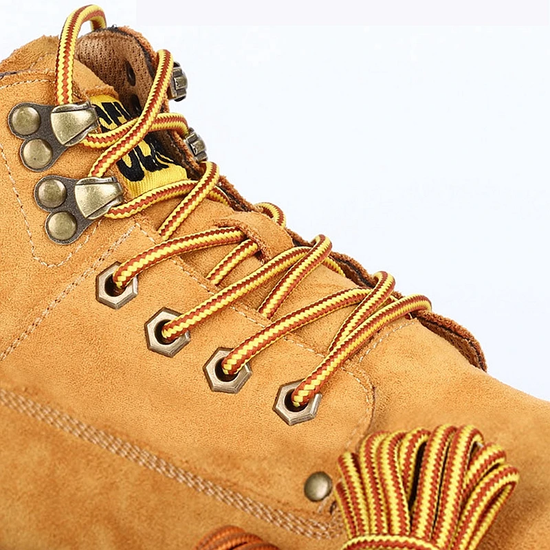 Lacets Lumineux Rayés pour Bottes, Baskets Rondes, Cordes de Chaussures, Marche en Plein Air, Randonnée, 1 Paire