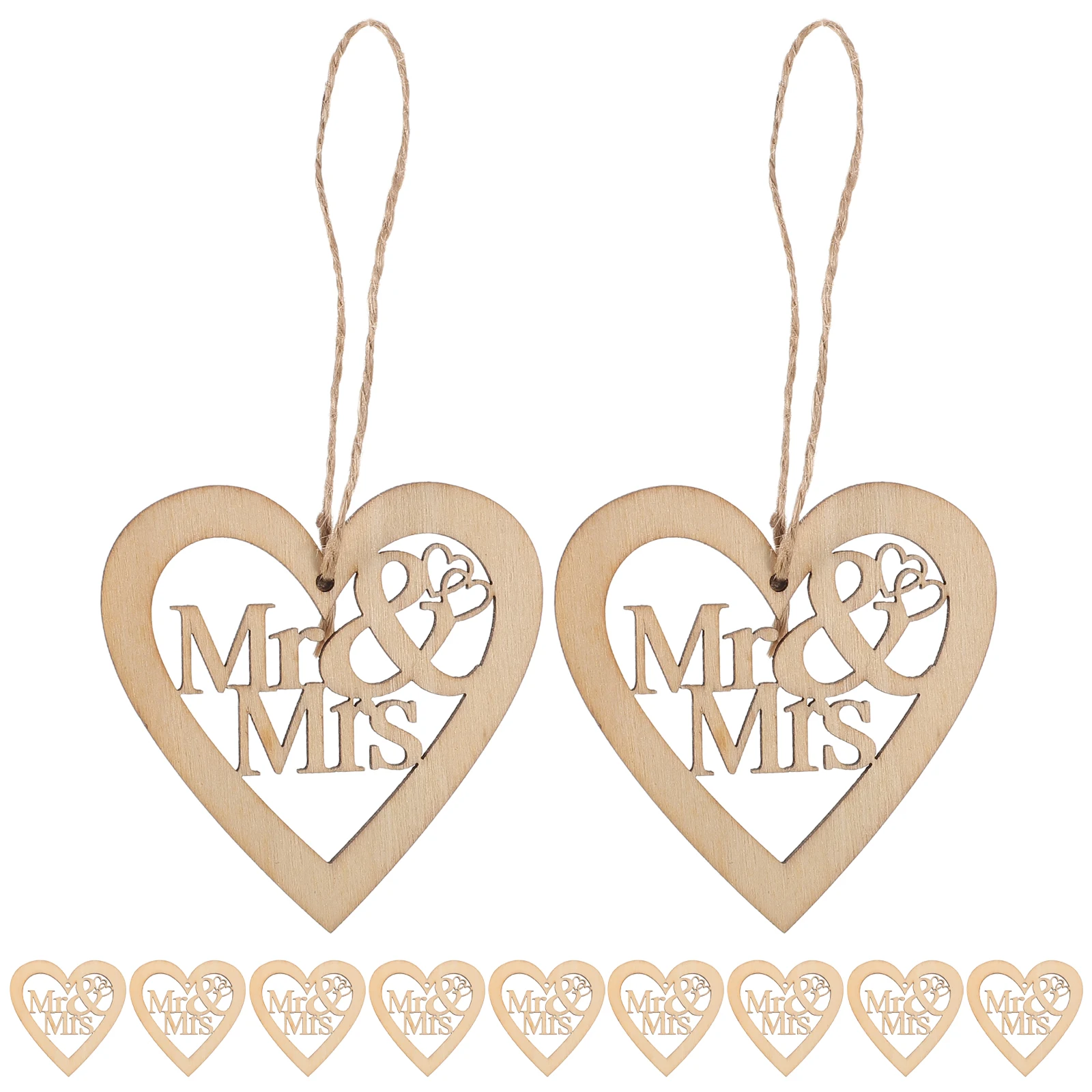 20Pcs Wooden Heart Cutouts Unfinished Natural Wood Hearts DIY Painting Crafts Valentines Wedding Decor Romantic Heart Ornaments