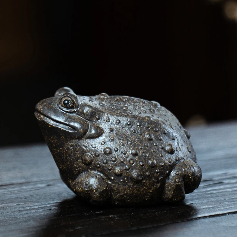 Purple Sand Golden Toad Tea Pet Three-legged Toad Tea Pet Ornament Can Raise Color-changing Frog Tea Ceremony Accessories