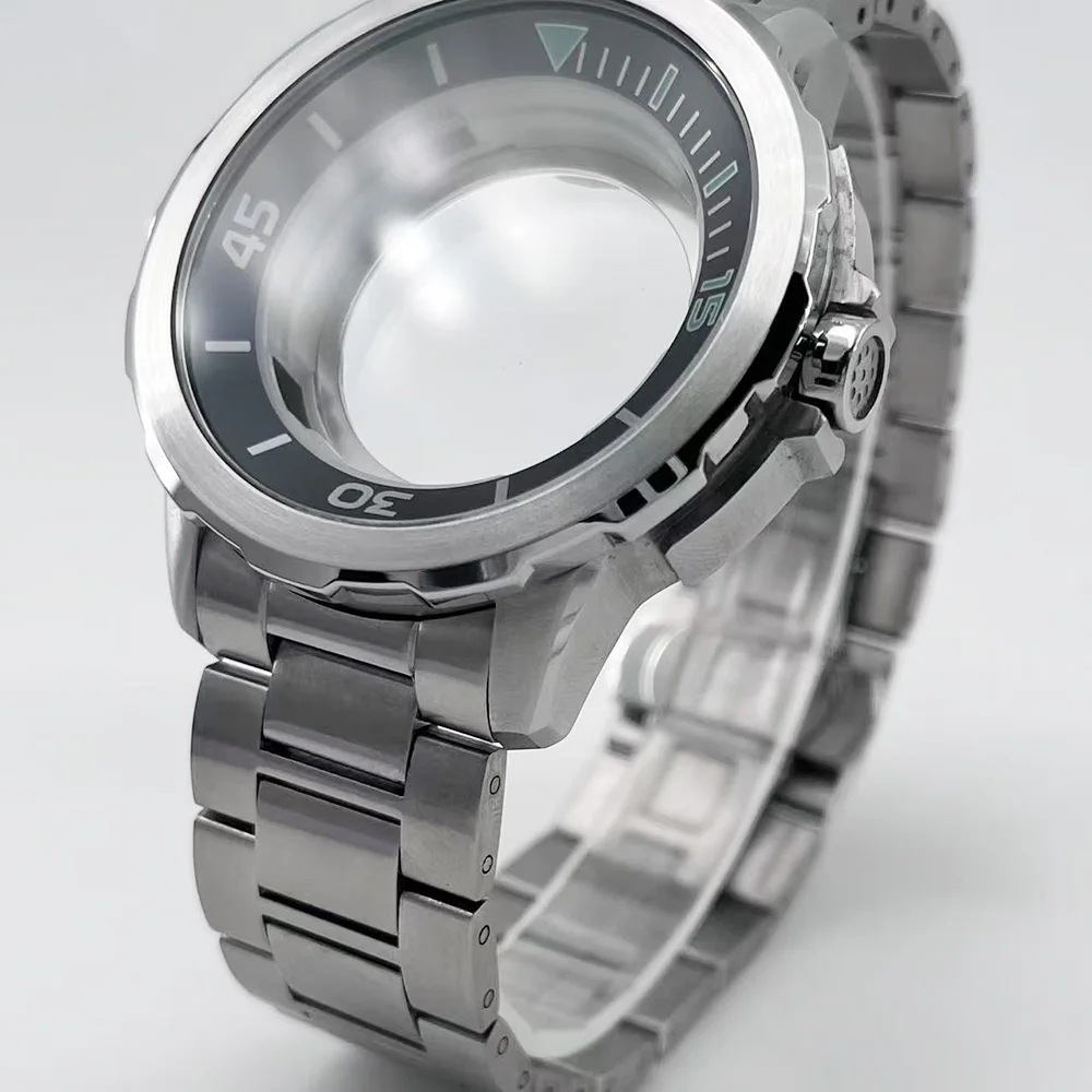 47mm Stainless Steel Case, NH35 Movement, Paired With Black Rubber/Stainless Steel Strap, Men's Mechanical Wristwatch