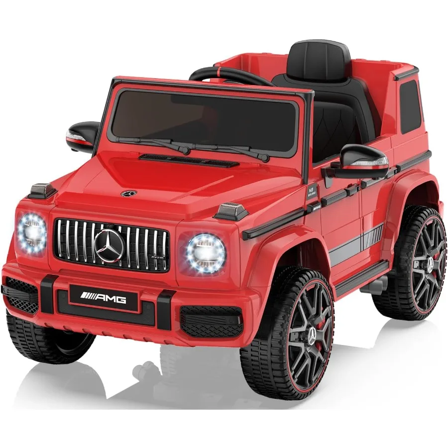 子供用ライセンス取得済みG63カー、12V電動乗用車（親用リモコン付き）、LEDヘッドライト、音楽プレーヤー＆ホーン、ソフトスタート、低バッテリー時対応