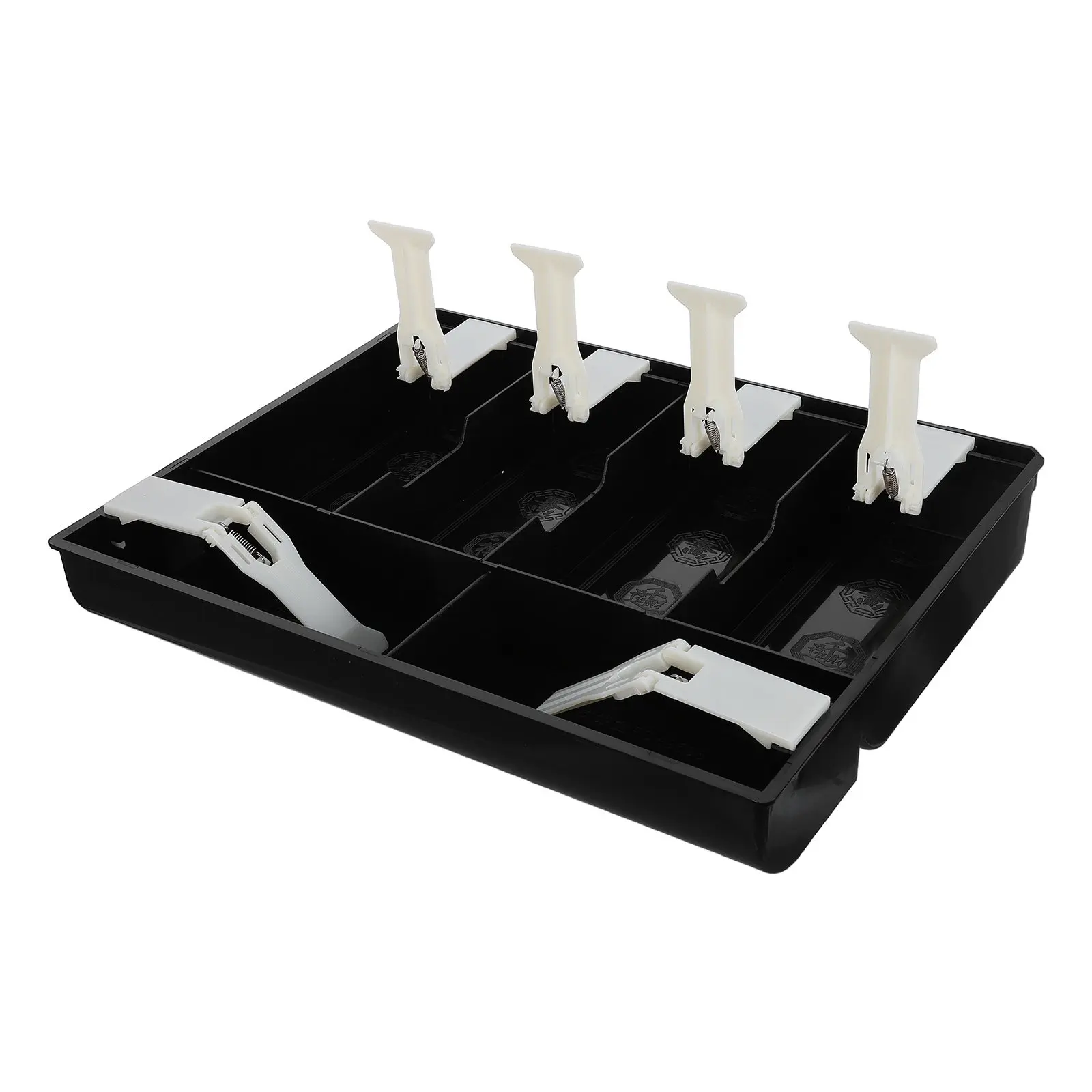 

Cash Register Drawer Insert Tray Cash Drawer Insert 6 Compartments Money Organizer & Clip for Point of Sale System Stores