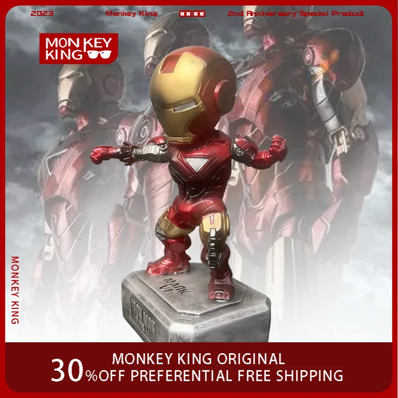 17 سنتيمتر كاريكاتير الأعجوبة الشكل الرجل الحديدي Mk6 الراتنج Q نسخة أنيمي جمع نموذج سطح المكتب الحلي هدايا عيد ألعاب أطفال #1