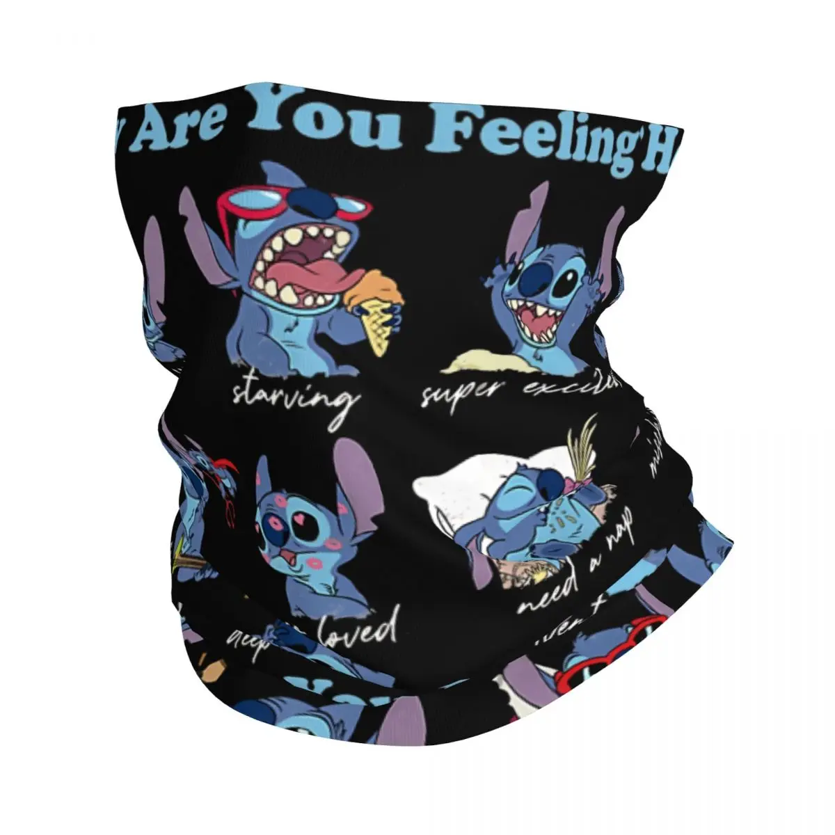 How Are You Feeling Motocross Bandana Neck Gaiter Disney Lilo & Stitch Film Face Scarf Multi-use Balaclava Cycling Unisex Adult