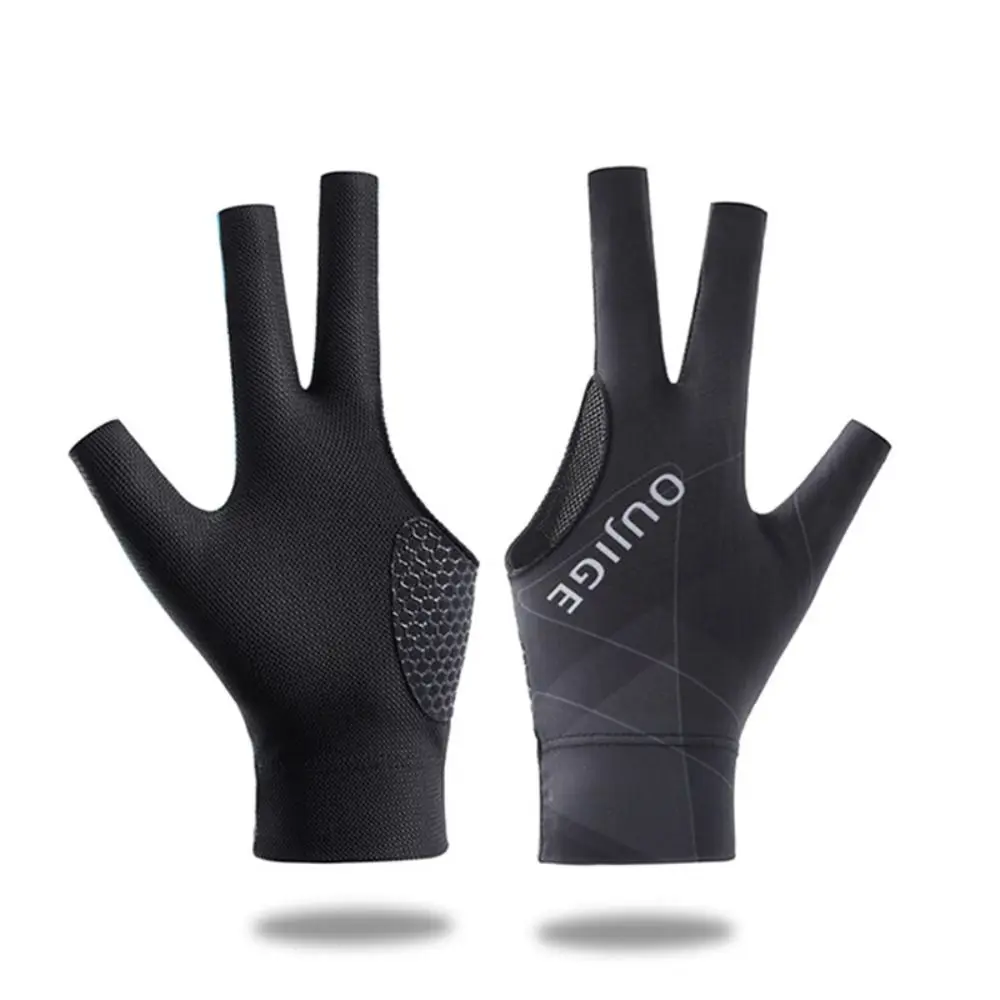 

Three Fingers Snooker Glove Anti-slip Left Right Hand Billiard Glove Breathable Elastic Training Glove Fitness Accessories