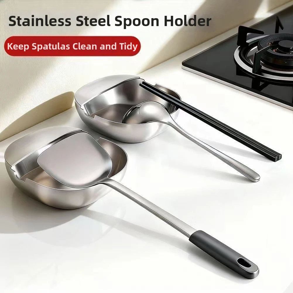 Spoon Rest Stainless Spoon,Ladle Holder For Kitchen Stove T…