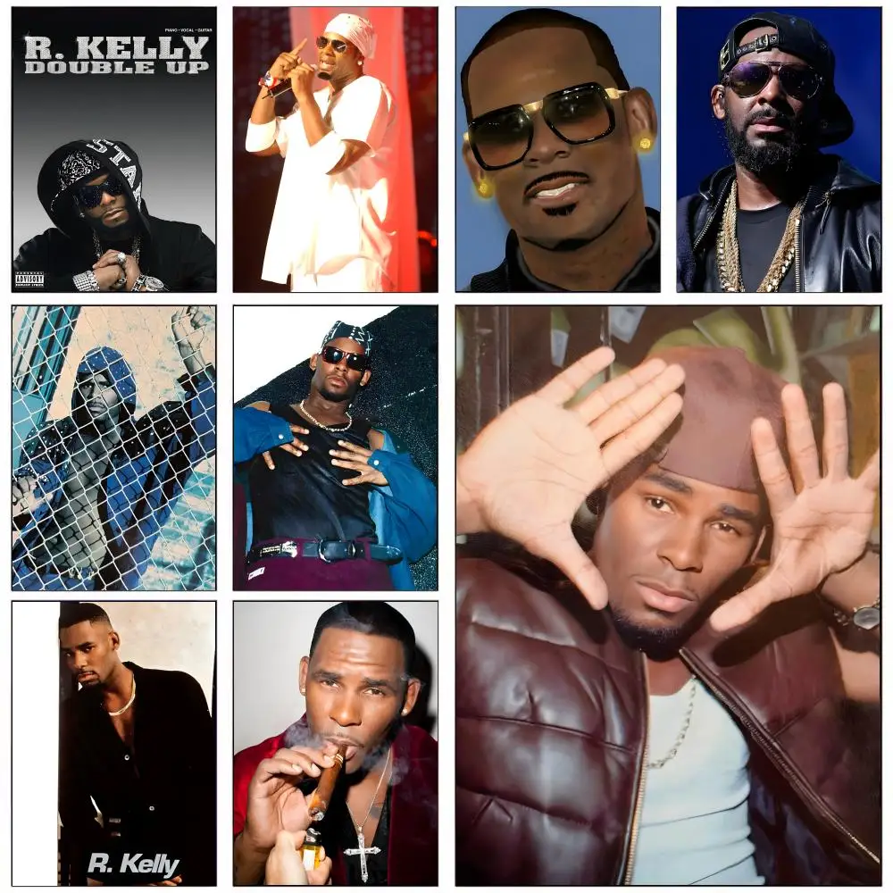 Pôster hiphop r-r.kelly, arte em hd, parede pegajosa, à prova d'água, casa, sala de estar, quarto, bar, decoração estética