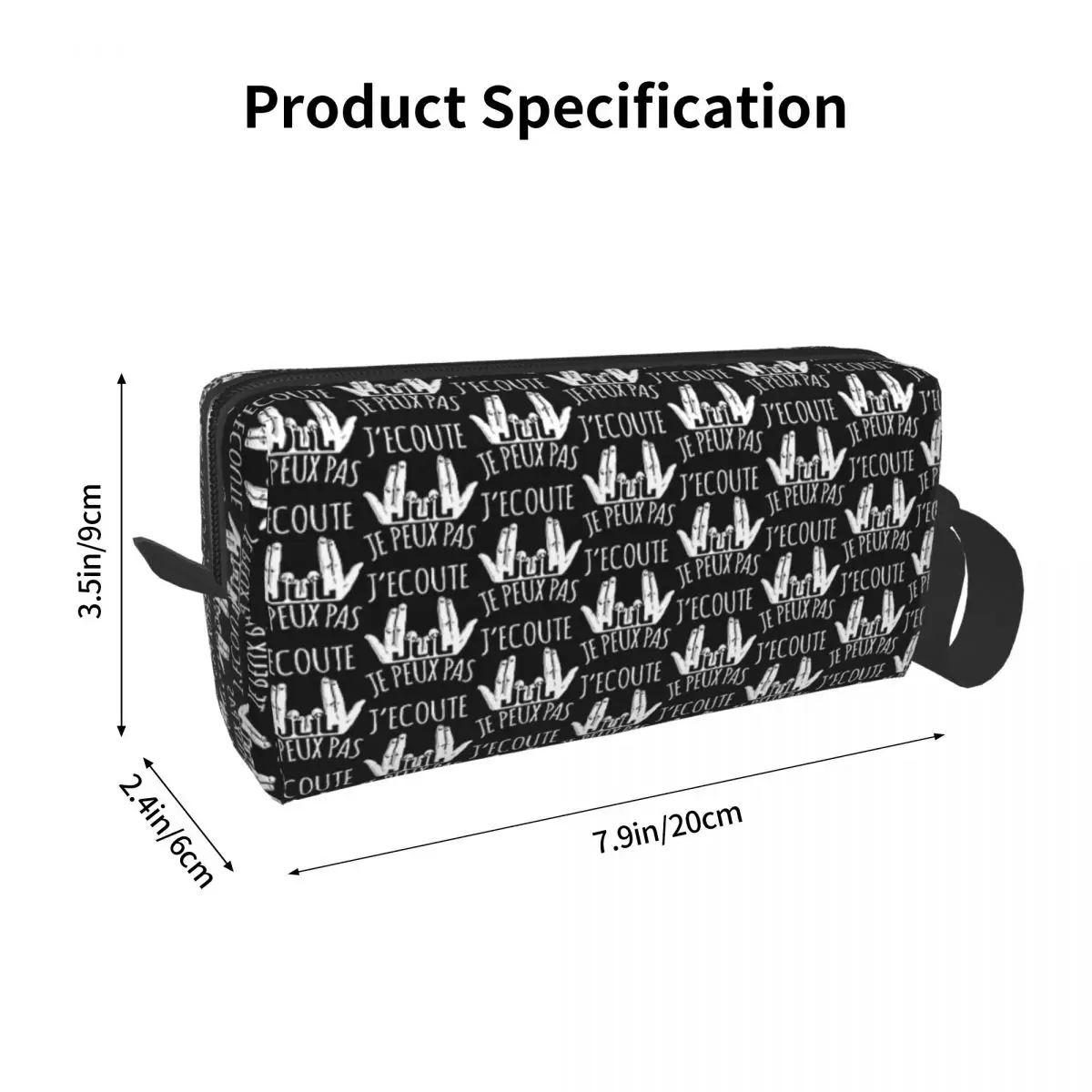 I Can't, I'm Listening To JUL Makeup Bag Cosmetic Organizer Storage Dopp Kit Toiletry Cosmetic Bag for Women Beauty Pencil Case