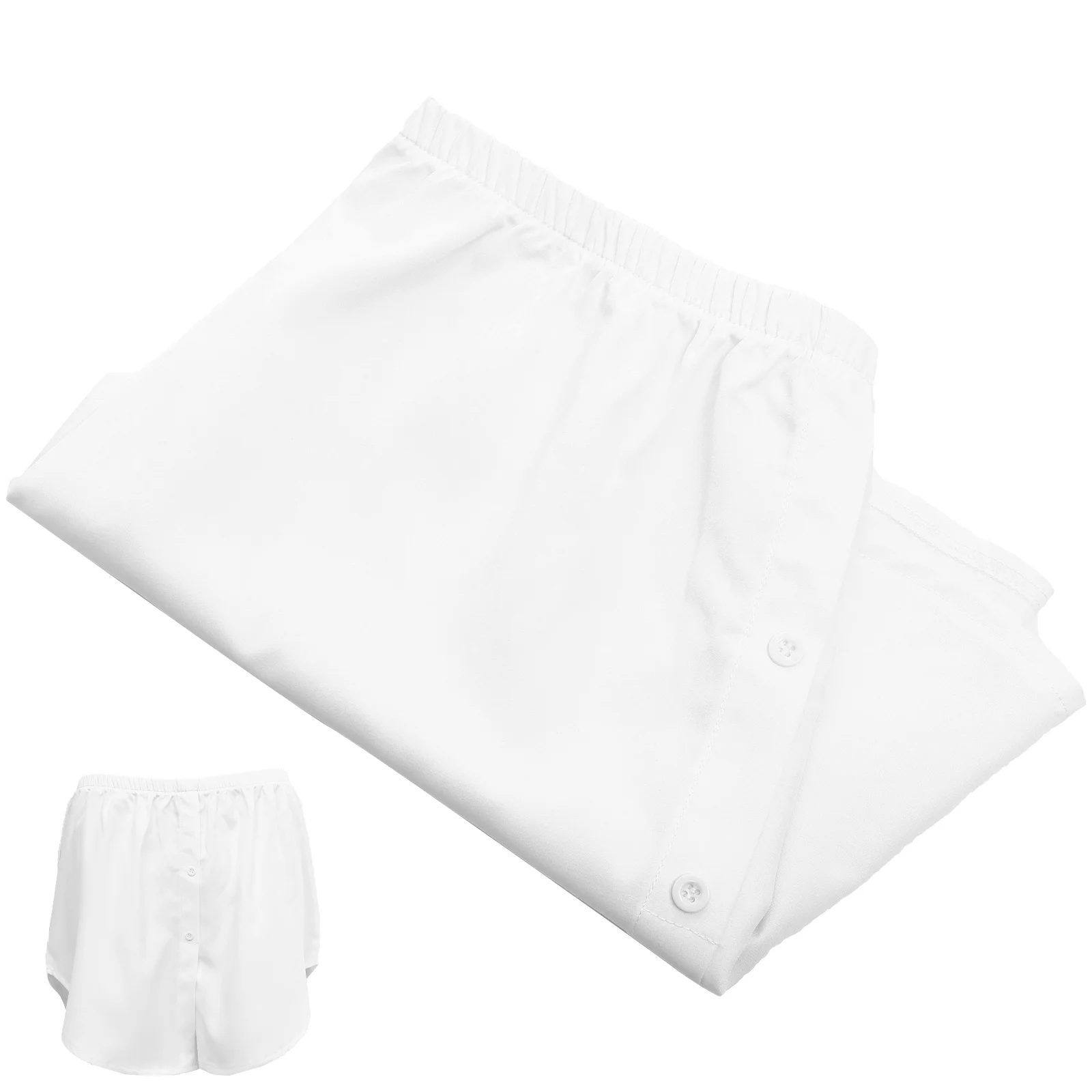 

Ladies Fake Hem of Short Skirt Shirt Extender for under Sweater White Polyester Miss