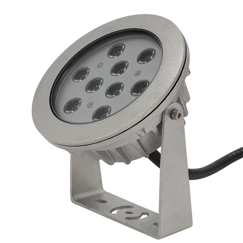 Outdoor IP68 Waterproof RGB Colorful Led High Power 24V 316L SS Garden Pool Landscape Stainless Steel Underwater Spot Light