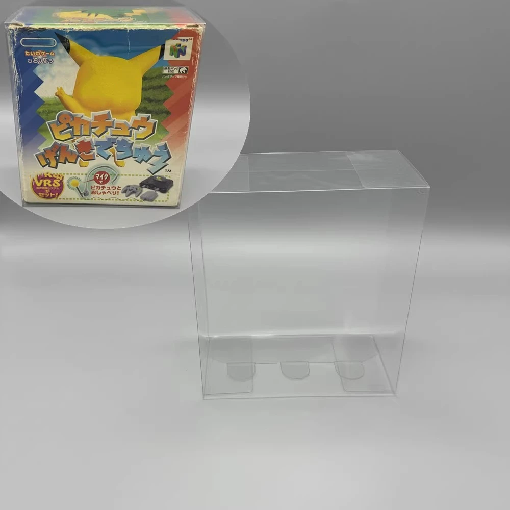 Transparent Box Protector For Nintendo N64/Hello Pikachu Collect Boxes TEP Storage Game Shell Clear Display Case