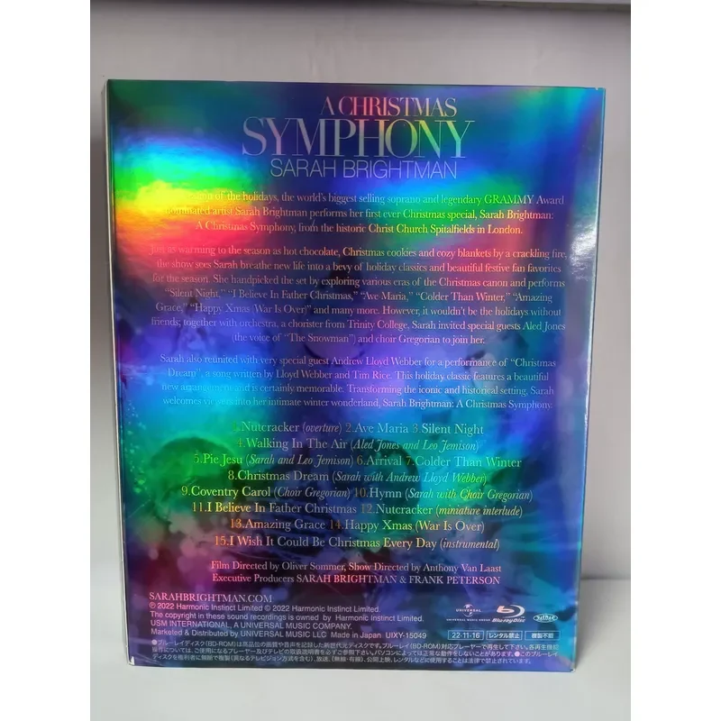 Sarah Brightman 2020 Christmas Symphony Concert Blu ray Disc High Definition Audio Video