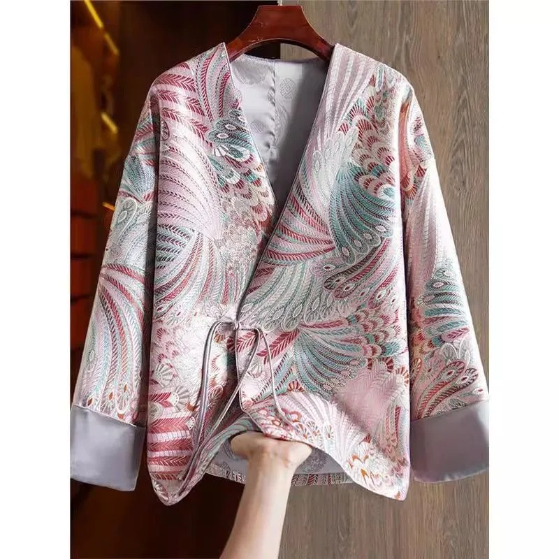 

Chinese-style women's wear with the same traditional Chinese style coat and top, Tang suit platter new Chinese fashion outerwear