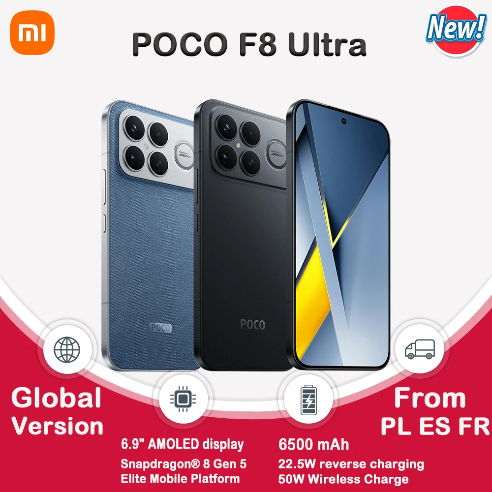 Immagine di Poco F8 Ultra Super Smartphone, Display AMOLED da 6,85 Pollici 120Hz, Snapdragon 8 Elite Gen5, Ricarica Wireless 50W