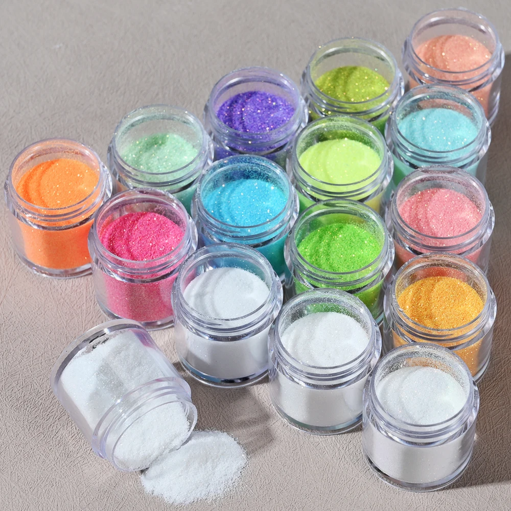 1 Jar Superfine French Nail Glitter Powder Black White Snow Design Sugar Shiny Effect  Colorful Candy Glitter DIY Nail Powder