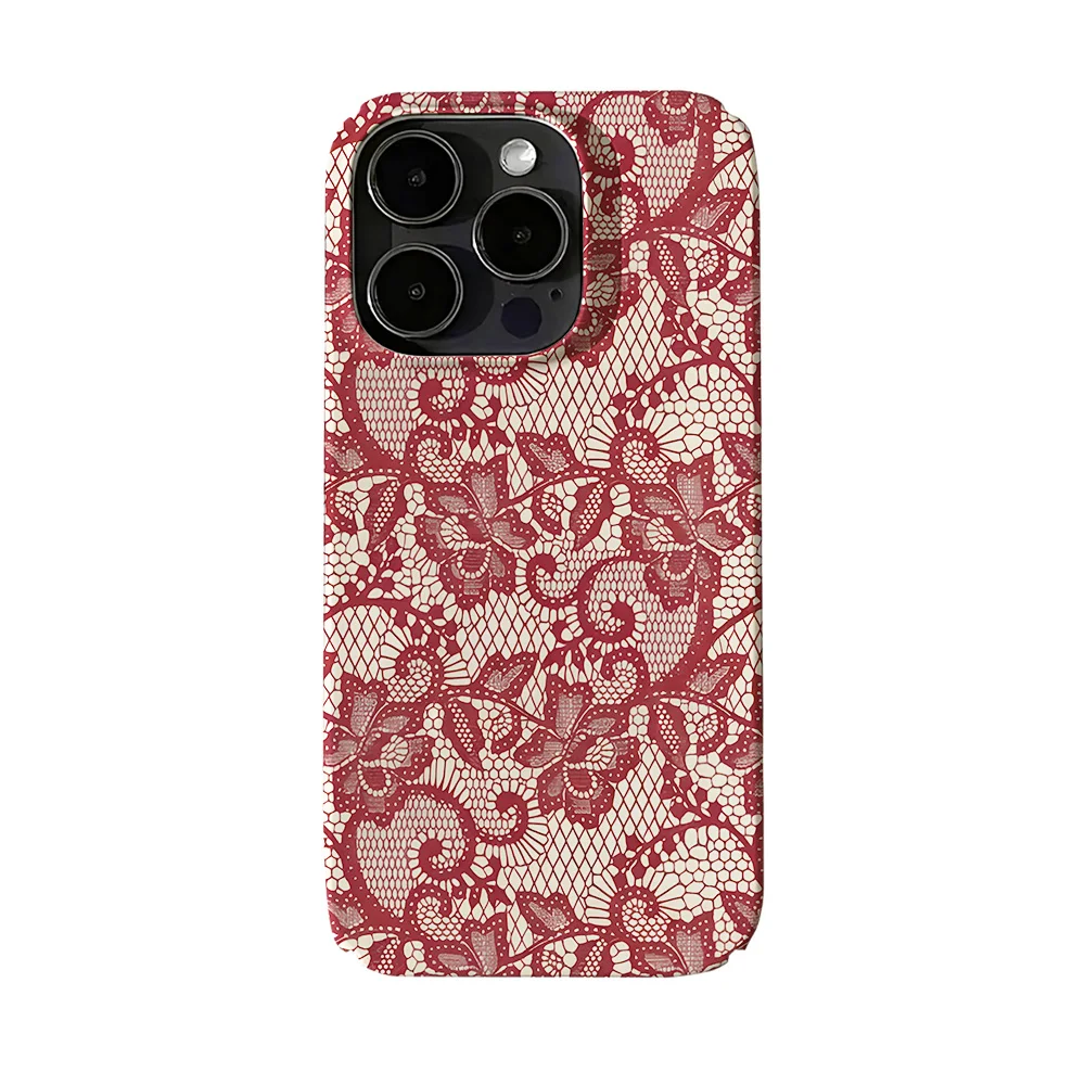 Personalisierte Spitzen-Handyhülle für iPhone 17 16 15 14 13 12 11 Air Pro Max X XS XR XSMax 7 8 Plus Glänzende Folie Harte PC-Abdeckung – Detail 4