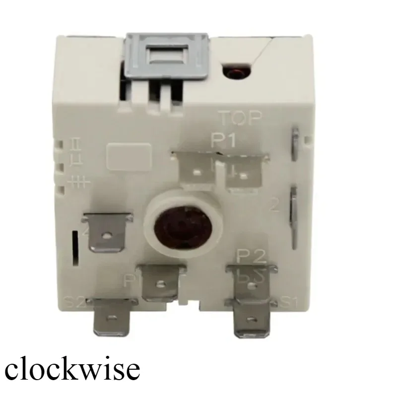 230V 13A Clockwise Infinite Energy Regulator Electric Stove Cooktop Range Temperature Control Switch Replacement Parts