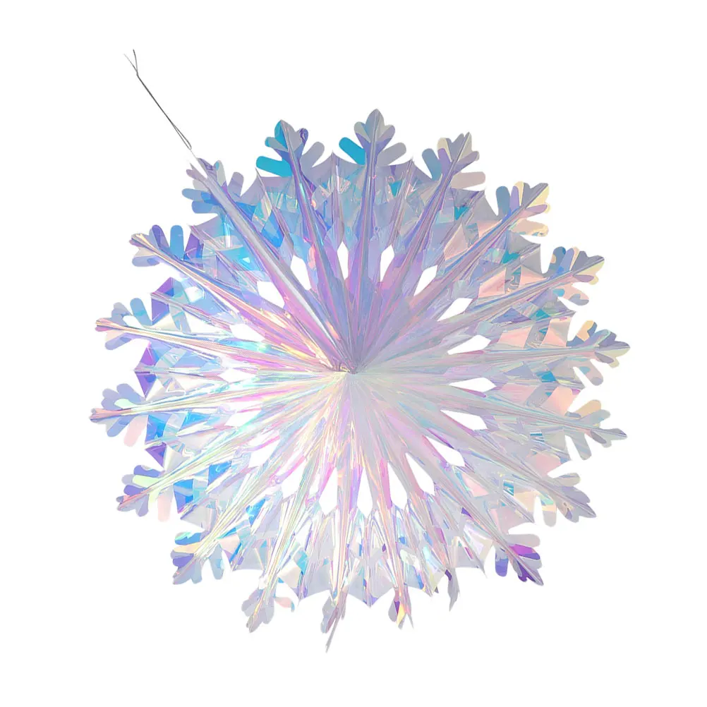 

Shape Fan Christmas Tree Ornament Hanging Snowflake Decor Xmas Pendant Party Supplies Snowflake Decoration Home Foldable Pendant