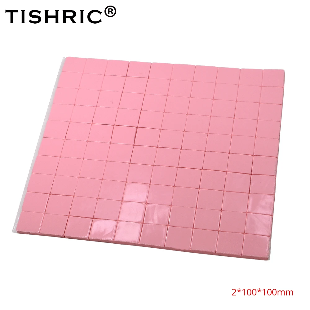 

TISHRIC 2023 Red Thermal Pads 2mm For computer heat sink Fan PC Cooling Cooler CPU GPU Heatsink Conductive Silicone Pad