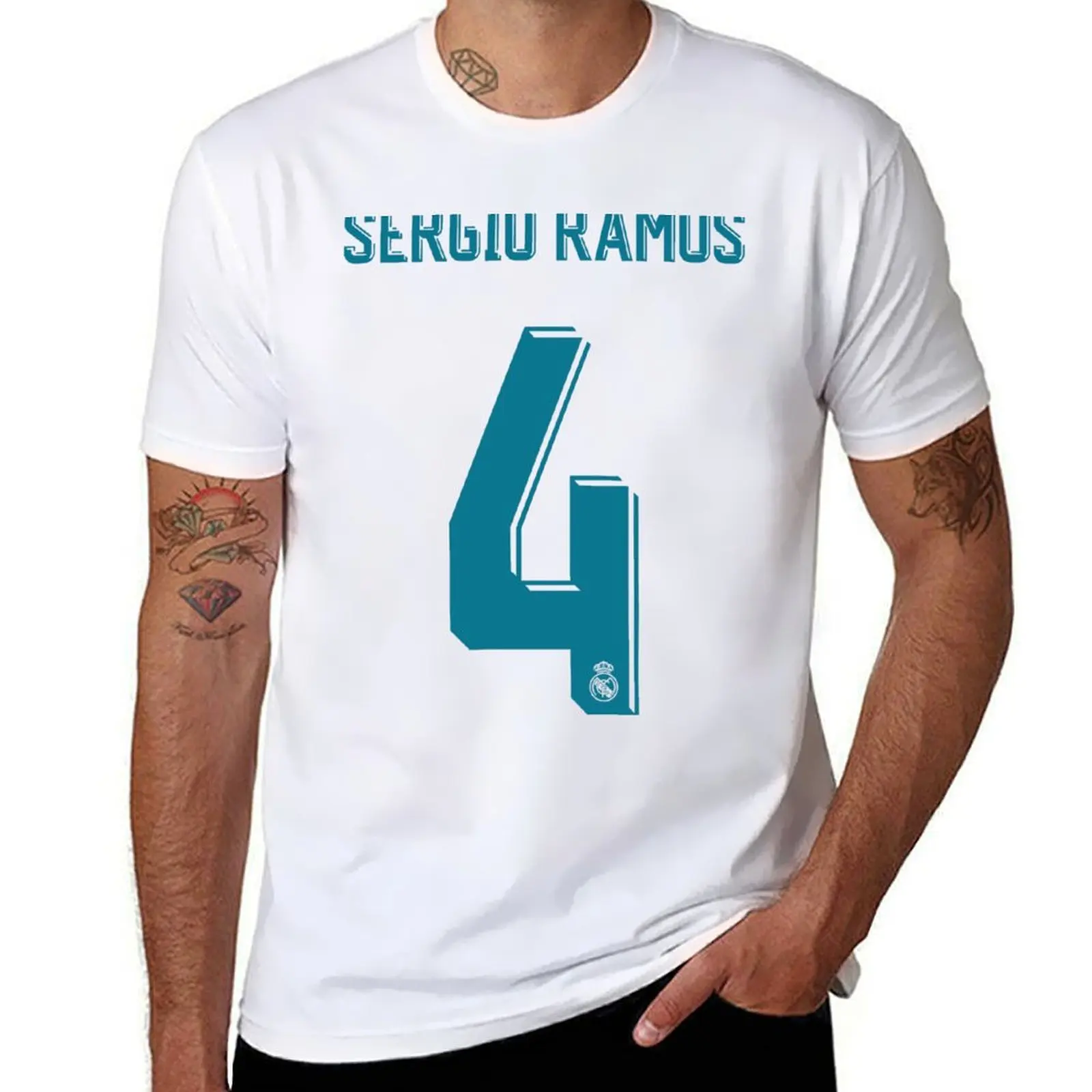 Sergio Ramos 2018 T-Shirt summer 2025 man clothes customs design your own plus size men clothing