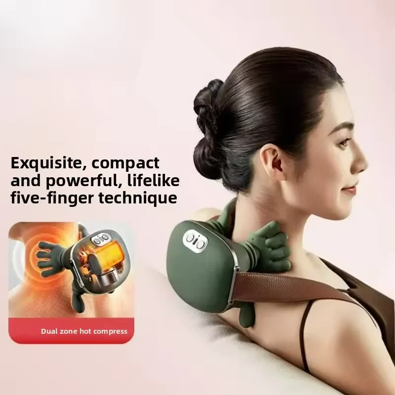 

NEW Light Neck Shoulder Massager Deep Tissue Shiatsu Back Cervical Massage Machine Bionic Wireless Fatigue Relief Relax Muscle
