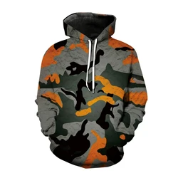 Sudadera con capucha de estilo militar para hombre y mujer, ropa de calle con estampado 3D de camuflaje, estilo Harajuku