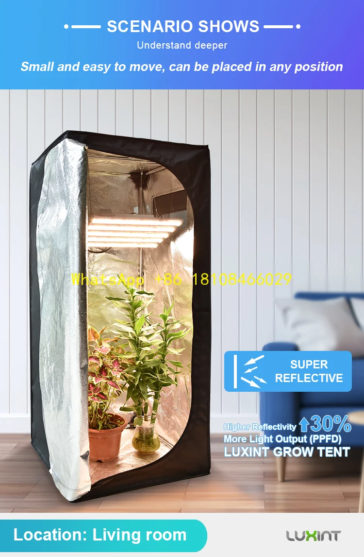 

60x60x140cm Green Room Grow Tent Led Grow Light Greenhouse Indoor Plant Frame Vegetables Fruit Hydroponic