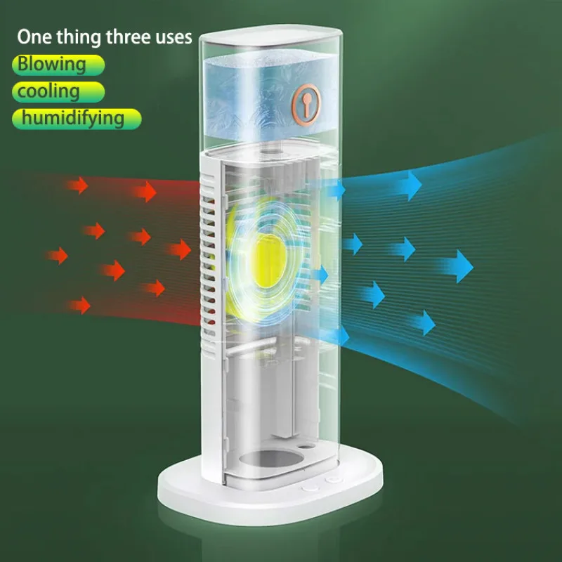 New USB up plus water cooling fan desktop cooling small tower fan convenient 3 in 1 blowing cooling humidifying spray fan