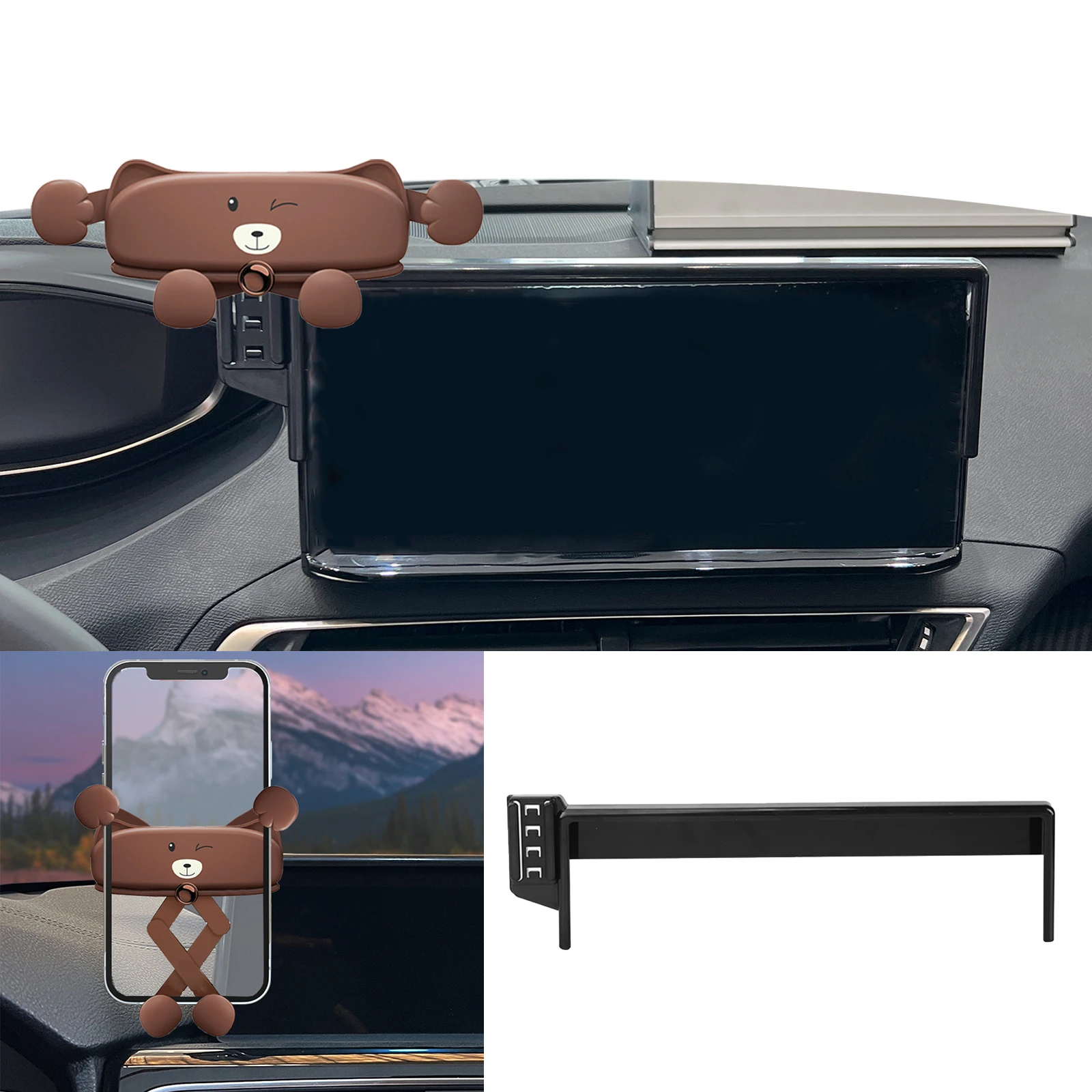 

for Peugeot 5008 2021-2023 Car Phone Holder Screen Fixed Navigation Bracket Base Accessories cartoon Cute style