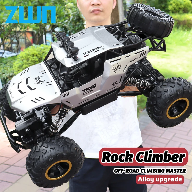 ZWN 1:12 / 1:16 4WD RC Off-Road Car With Led Lights 2.4G Radio Remote Control Cars Buggy Control Trucks Boys Toys for Kids Gifts