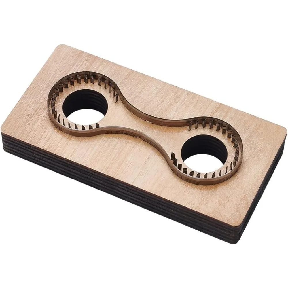Leder-Stanzform, Leder-Schlüsselanhänger, Holz-Stanzformen, Brieftaschen-Stanzformen, glatte Holzbasis, Stahlklingen
