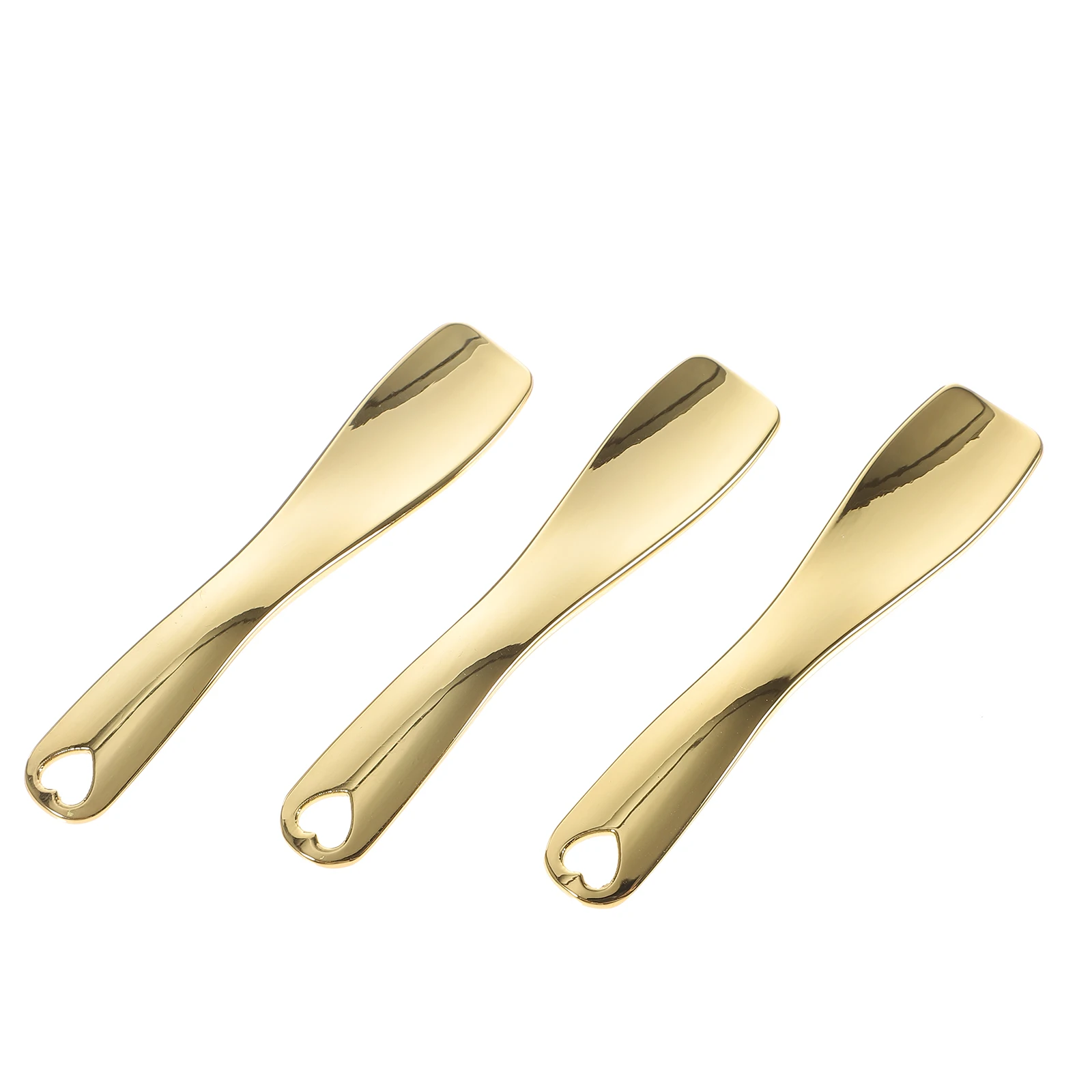 

3 Pcs Makeup Spoon Eye Massage Tool Zinc Alloy Cream Spatula Skin Care Women Compact Long Use Fatigue Relief Blood